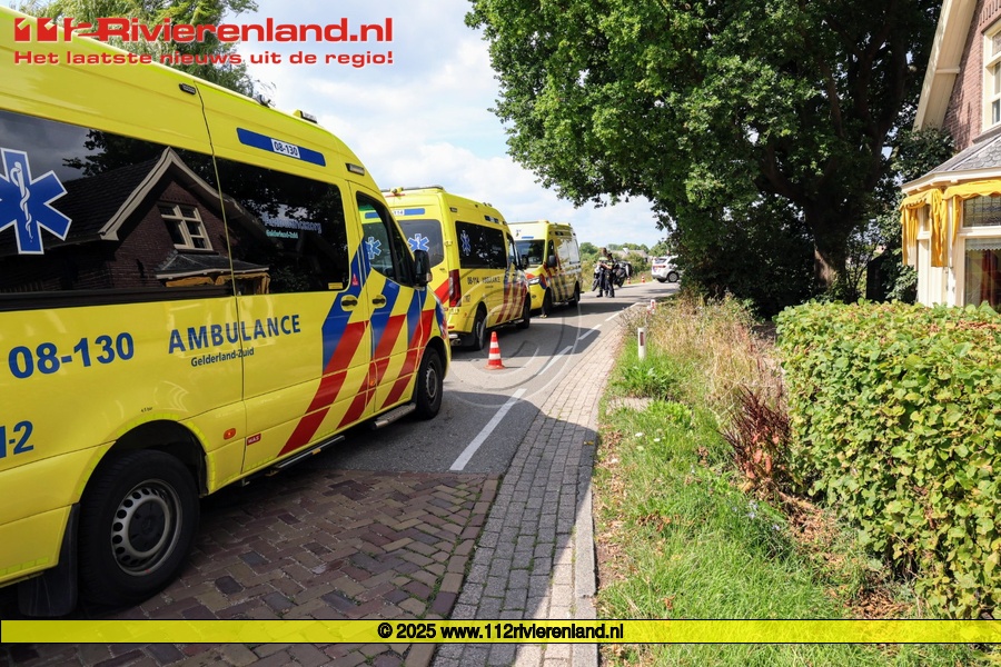 Ongeval tussen voetgangers en motorrijder