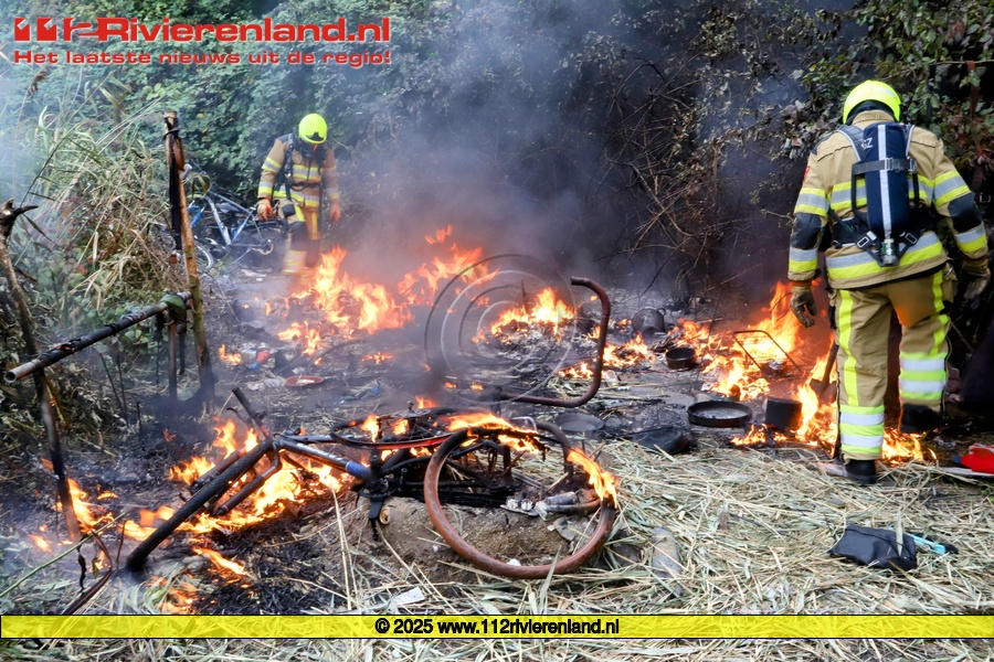 Flinke buitenbrand in Linge Waalpark